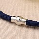 Nylon bracelets de cordon en tissu BJEW-L521-M-4