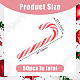 Dicosmetic クリスマスプラスチックカボション 50 個  キャンディー棒  レッド  49~50x18~19.5x5mm KY-DC0001-19-2