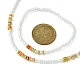 Collier de perles de graines de verre et bracelet extensible SJEW-JS01285-4