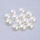 12mm blanc crème dôme demi rond acrylique imité cabochons de perles fit téléphone décoration X-OACR-H001-1-2
