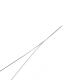 鉄の大きな目ビーズ針  シードビーズ針  ジュエリー作りのための  プラチナ  88x0.3mm X-TOOL-N006-02-4
