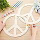 OLYCRAFT 4Pcs Unfinished Wood Pieces 11.8 Inch Peace Sign Wood Pieces Cutout Unfinished Wood Undyed Wood Peace Sign Slices Blank Wood Slices for DIY Crafts Wall Decoration Pendants DIY-WH0430-025E-3