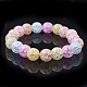 Natural & Synthetic Crackle Gemstone Beaded Stretch Bracelets G-S285-24-3