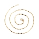 Halskette mit ovalen Gliederketten aus Messing für Frauen NJEW-P265-09G-3