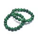 Bracelets extensibles en perles de malachite synthétiques X-BJEW-K212-C-031-1