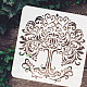 FINGERINSPIRE Tree of Life Stencil 11.8x11.8 inch Damask Tree of Life Stencil Plastic Plant Tree Pattern Stencil Reusable Create DIY Tree Life Crafts and Decor for Painting on Wood Fabric Walls DIY-WH0391-0383-3