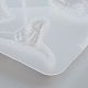 シリコンモールド  レジン型  UVレジン用  エポキシ樹脂ジュエリー作り  ホワイト  146x142x18mm X-DIY-G017-C01-3
