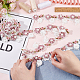Fingerinspire Ruban de bordure en dentelle de 2 m avec perles et marguerites roses de 2.3 DIY-WH0292-80-3