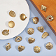 Chgcraft 24 pièces 6 styles coeur et plat rond et losange et coquille 304 accessoires de boucles d'oreilles en acier inoxydable STAS-CA0002-13-3