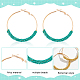 Anattasoul 7 paires 7 couleurs de boucles d'oreilles créoles en perles rondes tressées en verre EJEW-AN0002-21-3