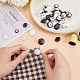 Benecreat 48 pièces 8 styles boutons recouverts de cuir avec couture DIY-BC0006-42-3