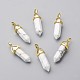 Natural Howlite Double Terminated Pointed Pendants X-G-G902-B21-4