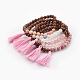 Natural Mixed Stone Beads Bracelets BJEW-JB03962-2