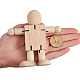 Gorgecraft незавершенные пустые деревянные игрушки-роботы AJEW-GF0001-15-3