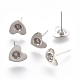 304 Stainless Steel Ear Stud Components STAS-G187-09P-1