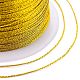 ポリエステル編組メタリック糸  DIYの編みこみのブレスレット作りと刺繡のために  ミックスカラー  0.4mm  6プライ  約54.68ヤード（50m）/ロール OCOR-I007-B-4