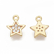 Brass Micro Pave Cubic Zirconia Charms KK-T050-32G-NF-2