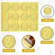 12 feuille d'autocollants en relief en feuille d'or auto-adhésive DIY-WH0451-024-3