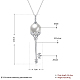 925 Sterling Silver Cubic Zirconia Pendant Necklaces NJEW-BB18738-3
