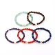 Bracelets extensibles de perles de pierres précieuses naturelles rondes BJEW-JB05873-1
