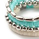 Ensemble de bracelets extensibles en forme de perles de riz BJEW-JB07444-5