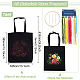 DIY-Stickerei-Kit für Einkaufstaschen mit Blumenmuster DIY-WH0349-21C-2