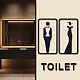 Gorgecraft 2 pz segni di identificazione del bagno autoadesivo segno del bagno per signore e signori segno della porta del bagno uomo donna forme adesivi murali simbolo per hotel negozio parcheggio ristorante AJEW-GF0007-61A-5