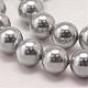 Redondo shell hebras de abalorios de perlas BSHE-L011-6mm-A003-4