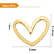 BENECREAT 20pcs 18K Gold Plated Linking Rings Brass Heart Closed Jewelry Connectors for Bracelets Necklace DIY Making KK-BC0006-28G-2