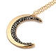 Colliers pendentif croissant de lune en alliage avec copeaux de minerai PW23031648300-2