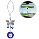 Mauvais œil bleu avec ornement de décoration suspendu de voiture papillon HJEW-WH0043-34-1