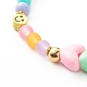 Acrylic Beads and Opaque Polystyrene Plastic Beads Mobile Straps HJEW-JM00556-4
