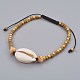Bracelets réglables de perles tressées avec cordon en nylon BJEW-JB04092-1