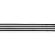 フラットポリコットンストライプリボン  ブラック  1-5/8インチ（40mm） OCOR-XCP0001-83A-1