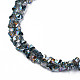 Electroplate Transparent Glass Beads Strands EGLA-N002-20A-D06-3