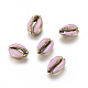 Electroplated Cowrie Shell Beads BSHE-G019-01G-E-1