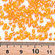 ガラス竹ビーズ  透明色の虹  オレンジ  2.5~3x2mm  穴：0.9mm  約15000個/ポンド SEED-S032-10A-169-4