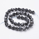Natural Black Larvikite Beads Strands G-J372-17-10mm-2