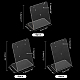 パンダホールエリート12個3スタイルアクリルイヤリングスタンドディスプレイ  L字型  透明  3~3.65x4.95~5x5.5~7cm  4個/スタイル EDIS-PH0001-15-3