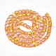 Electroplate Glass Beads Strands EGLA-S176-02-2