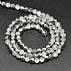 Faceted(32 Facets) Round Half Plated Electroplate Glass Beads Strands EGLA-J130-HP03-2