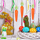 Decoración colgante de plástico y espuma de zanahoria de imitación con tema de Pascua HJEW-WH0069-21-6
