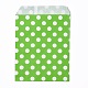 クラフト紙袋  ハンドルなし  食品保存袋  水玉模様  グリーン  18x13cm CARB-P001-A01-05-1