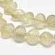 Frosted Electroplate Glass Shell Beads Strands EGLA-M002-B06-1