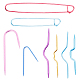 GORGECRAFT 9PCS Cable Stitch Holders Aluminum Cable Needles Sweater Knitting Tools Weaving Needle Holder Bent Tapestry Needles for Knitting Crochet Projects DIY-GF0002-44-1