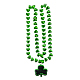 Plastic Clover Pendant Necklace with Ball Chains for Saint Patrick's Day FEPA-PW0001-175E-1