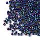 11/0グレードのガラスシードビーズ  シリンダー  均一なシードビーズサイズ  虹彩  カラフル  1.5x1mm  穴：0.5mm  約20000個/袋 SEED-S030-0005-2