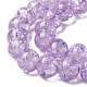 Spray Painted Crackle Glass Beads Strands CCG-Q002-8mm-04-3