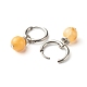 Natürliche Topas-Jade-Perlen-Ohrringe für Mädchen-Frauen-Geschenk EJEW-JE04607-04-3