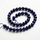Lapis lazuli pierres précieuses rondes naturelles brins de perles G-J333-05-10mm-2